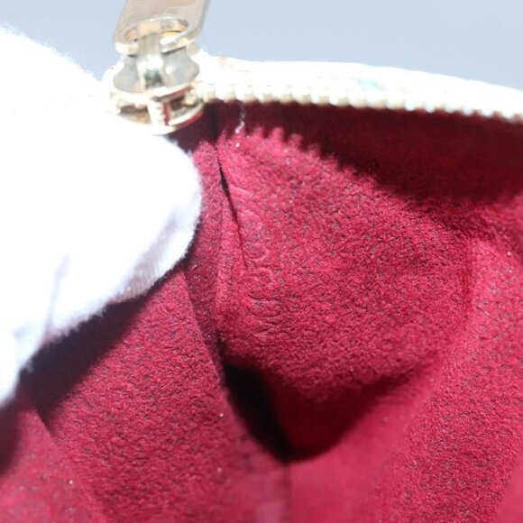 LOUIS VUITTON Monogram Multicolor Pochette MM Pouch White - Picture 15 of 16